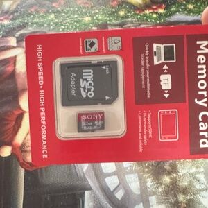 Sony Black and Red Micro SD Card with Adapter
